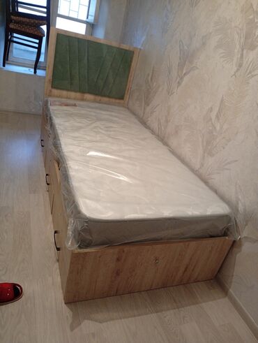 Təknəfərlik uşaq çarpayıları: Oğlan və qız üçün, Çarpayı, Bazalı, Matras ilə, Siyirməsiz — 13