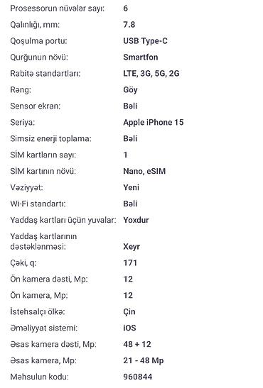 ip 11 pro max: IPhone 15, 128 GB, Göy, Face ID — 3