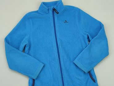 czarny krótki sweterek rozpinany: Sweatshirt, Decathlon, 5-6 years, 110-116 cm, condition - Good
