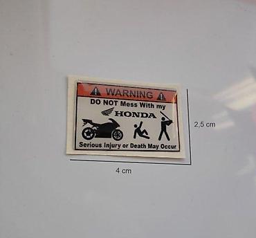 uprilo: Honda warning - stiker - 906 📌 opis: samolepljivi stiker izradjen od — 1