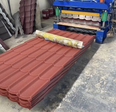 Profnastil: Bu metal kirəmit dam örtüyü üçün nəzərdə tutulmuş, dalğalı profilli — 9