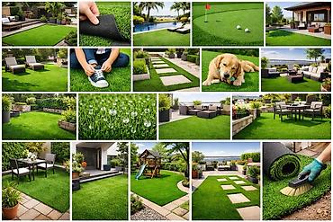 Искусственный газон: Искусственная трава в рулонах для ландшафта, террас, дворов и детских — 2