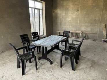 bağ üçün masa: Yeni, Dördbucaq masa, 6 stul, Açılan, Stullar ilə, Həsir toxunuşlu, Türkiyə