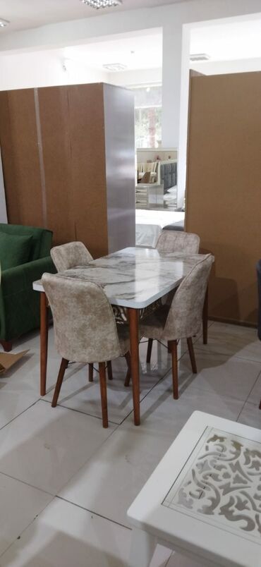 Masa və oturacaq dəstləri: Mətbəx üçün, Yeni, Açılan, Dördbucaq masa, 4 stul — 3