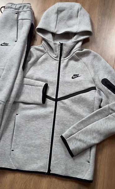 nike tech flece: Спортивный костюм Nike Tech Fleece (серый/черный) - Комплект: худи на — 1