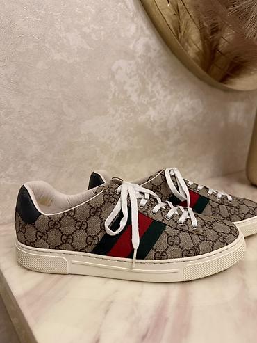gucci ayaqqabı: Gucci Ace kişi/kadın krossovkaları - Model: Gucci Ace - Material: GG — 4