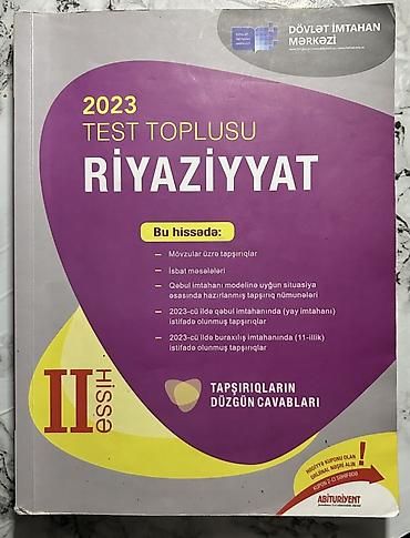 Testlər: Riyaziyyat Testlər 11-ci sinif, DİM, 1-ci hissə, 2023 il — 2
