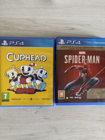сколько стоит сони плейстейшен 5 в бишкеке: 2 игры на ps4, “Cuphead” и “Spider-Man” 2018 года выпуска. Диски в