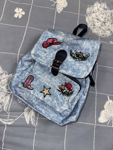 joma рюкзак: Новый детский джинсовый рюкзачок Waikiki Большой карман + меленький