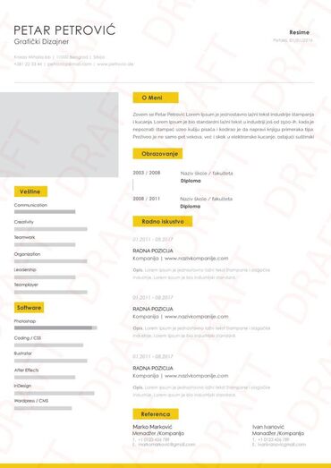 Reklamiranje, štampanje: Izrada i dizajn CV-a Motivacionog pisma Prvi utisak prilikom — 8