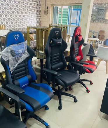 Ofis oturacaqları: Yeni, Təkərli, Qolları tənzimlənir, Dəri