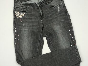 czarne spódnice jeansowe z przetarciami: Jeansy, Denim Co, L, stan - Dobry