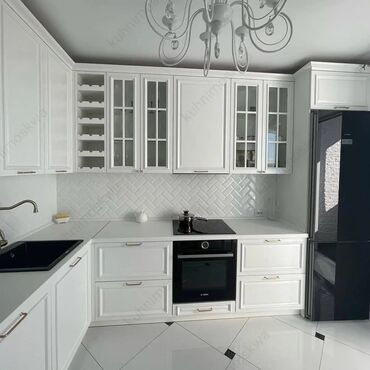 Sifarişlə mətbəx mebeli: Sifarişlə mətbəx dəsti, Özü çəkən petlələr, MDF, Kredit yoxdur, Rayonlara çatdırılma, Pulsuz çatdırılma — 3