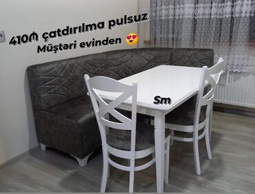 kunc divan metbex ucun: *Sifarişlə hazırlanır* ✔️Kuxna üçün stol stul dəsti✨✨. 2 stul 1