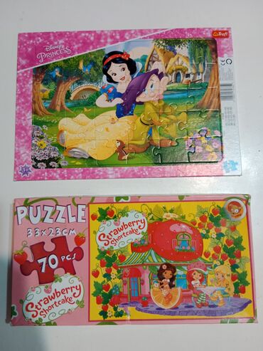 kinder jaja igračke: Puzzle za decu Trefl 30 kom Snežana i Tupavko kao nova Jagodica bobica