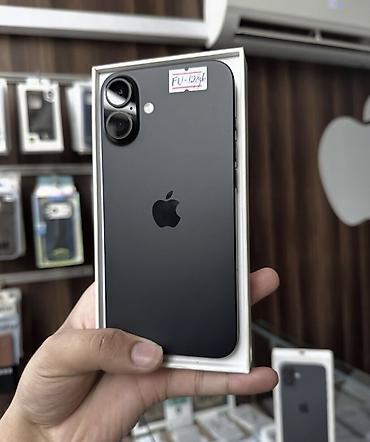 IPhone 16, 128 GB, Qara, Zəmanət, Simsiz şarj, Face ID