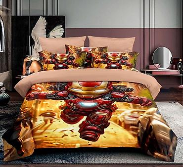 Posteljina: Dečija posteljina sa printom crtanih junaka. Set od 3 dela. Više — 7