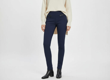 legginsy prążkowane stradivarius: Zara, Legginsy Eleganckie damskie, rozmiar M
