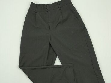 czarne bawełniany t shirty: Material trousers, SinSay, XS (EU 34), condition - Very good