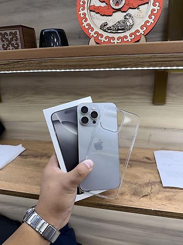IPhone 16 Pro Max, Б/у, 512 ГБ, Natural Titanium, Защитное стекло, Чехол, Коробка, В рассрочку, 88 %