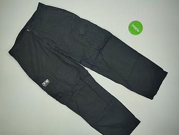 czarne cargo pull and bear: Męskie spodnie cargo FSBN, rozmiar M - Model: cargo z licznymi — 2