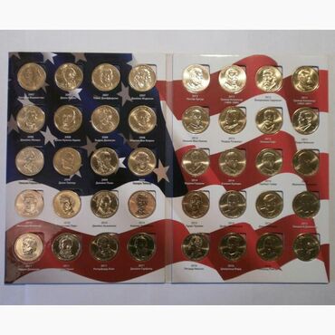 Монеты: Продаю полный комплект монет 1$ Президенты США. 40 шт. Состояние UNC