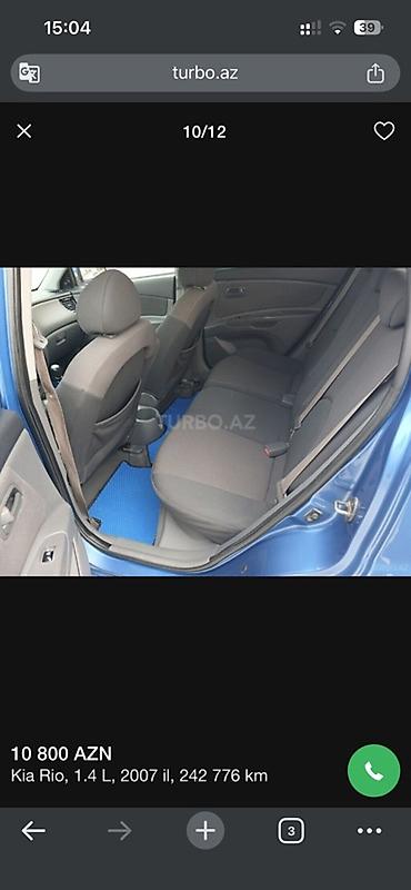 Kia: Kia Rio hatchback - Kuzov: 5 qapılı hatchback, mavi rəng - Mühərrik — 12