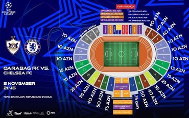 fosfor saat: Məhsul: Qarabağ FK – Chelsea FC oyununun biletləri Tədbir məlumatı: -