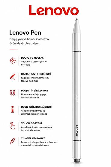 planşet qələmi qiyməti: Kateqoriya: Stiluslar Brend: No Brand Məhsul: Lenovo Pen Qiymət: 18 — 2
