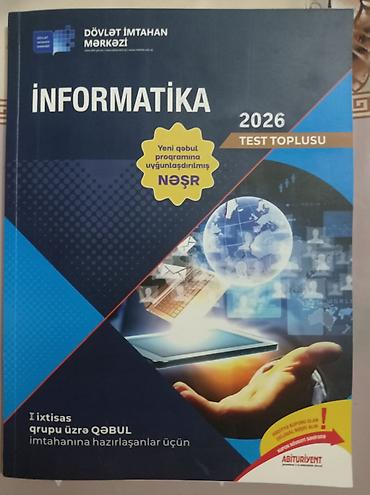 Школьные учебники: Məhsul: “İnformatika 2026 – Test Toplusu” Nəşriyyat: Dövlət İmtahan — 1