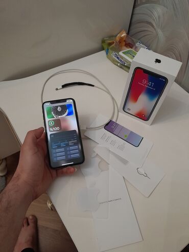 Apple iPhone: IPhone X, < 16 GB, Space Gray, Zəmanət, Face ID, Sənədlərlə