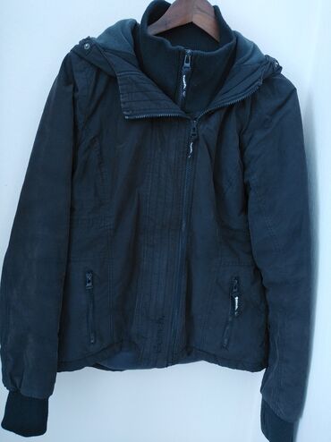 zenske kozne jakne sa krznom novi pazar: Bench jakna, original, XL, br. 42.materijal(sve slikano).Tamno siva