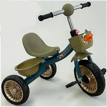 velosiped motoru: TK-5-KZ197 uşaq üçtəkərli velosipedi, 6 yaşa qədər uşaqlar üçün xaki — 1