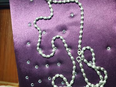 Серебряные цепочки: Цепочка - колье " Рисинки" .Серебро 925 проба . Производство Сингапур — 9