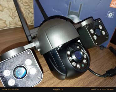 kamera 360 derece: 3 lensli kamera 360 derece herekete malik uzagdan idare edmey uzagdan
