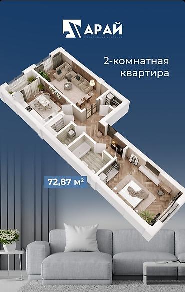 Продажа квартир: 1 комната, 78 м², 12 мкр Элитка, 8 этаж, ПСО (под самоотделку) — 1