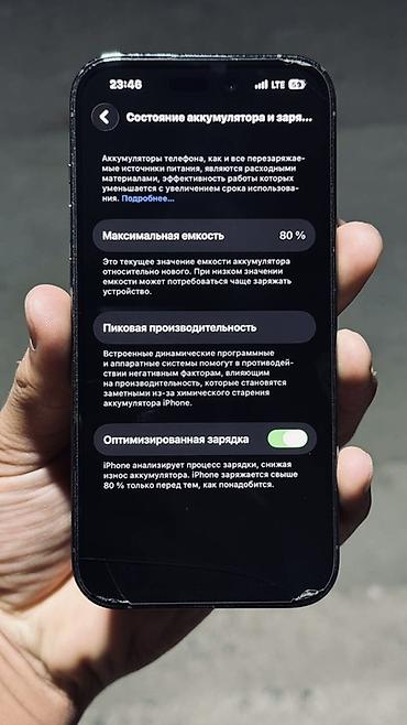 a 13: IPhone 14 Pro, Б/у, 128 ГБ, Deep Purple, Чехол, 80 % — 4