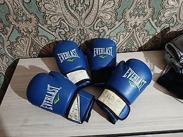 Кол каптар: Боксерские перчатки Everlast, синие, комплект из двух пар. - Материал — 1