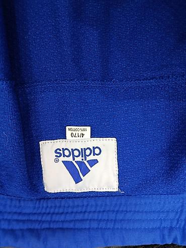 кимона: Кимоно для дзюдо adidas, синее, комплект: - куртка (плотное плетение — 4