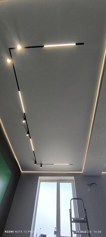 Трековые светильники и споты: Линейная магнитная трековая система освещения - Черный встраиваемый — 5