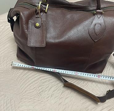 Çantalar: Barbour dəri səyahət çantası. Оригинальная дорожная сумка бренда — 3