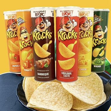 приправа с хреном: Только ОПТОМ!! Картофельные чипсы Kracks в тубе Ассортимент вкусов