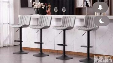 Stolice: Nove moderne barske stolice Hromirana baza, postolje sa gasnim liftom — 8