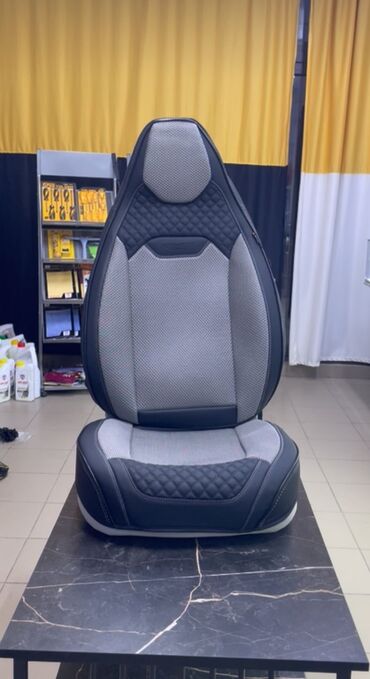 дом на калесах: Чехлы Экокожа, цвет - Серый, Universal Seat cover