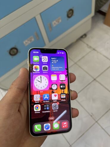 Apple iPhone: IPhone 13 mini, 128 GB, Starlight, Barmaq izi, Face ID