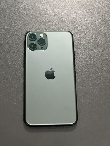 пассивное сетевое оборудование protech: IPhone 11 Pro, Б/у, 256 ГБ, Matte Midnight Green, Защитное стекло, Чехол