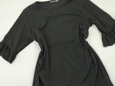 bluzki koszulowe damskie czarne: Tunika, Boohoo, 2XL, stan - Bardzo dobry