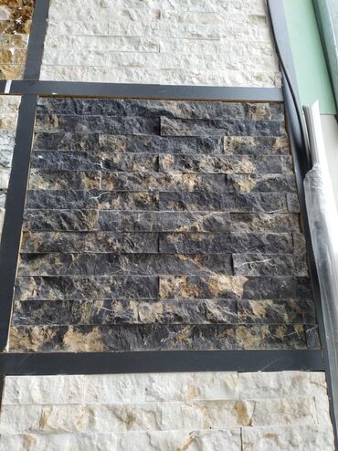 guneş paneli: Təbi̇i̇ daş dekor panelləri - Material: təbii daş (şist/qranit