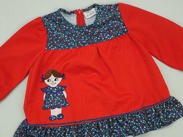 czarna bluzka z tiulem: Blouse, 1.5-2 years, 86-92 cm, condition - Very good