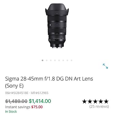 82: Sigma 28-45mm f/1.8 DG DN Art Lens (Sony E) Sony ZV-e1 ile birlikde — 5